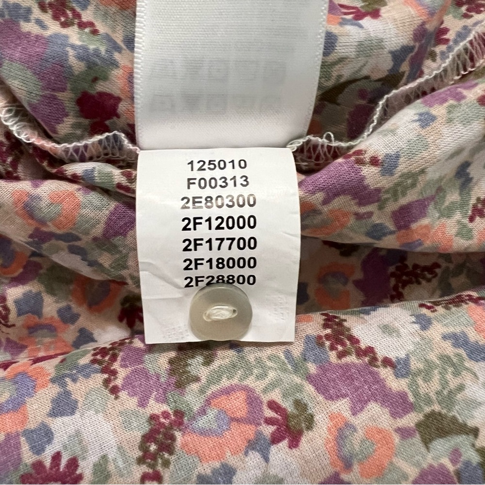 Lucky Brand Floral Boho Peasant Blouse Long Sleeve Prairie Cottagecore XS - Picture 13 of 14
